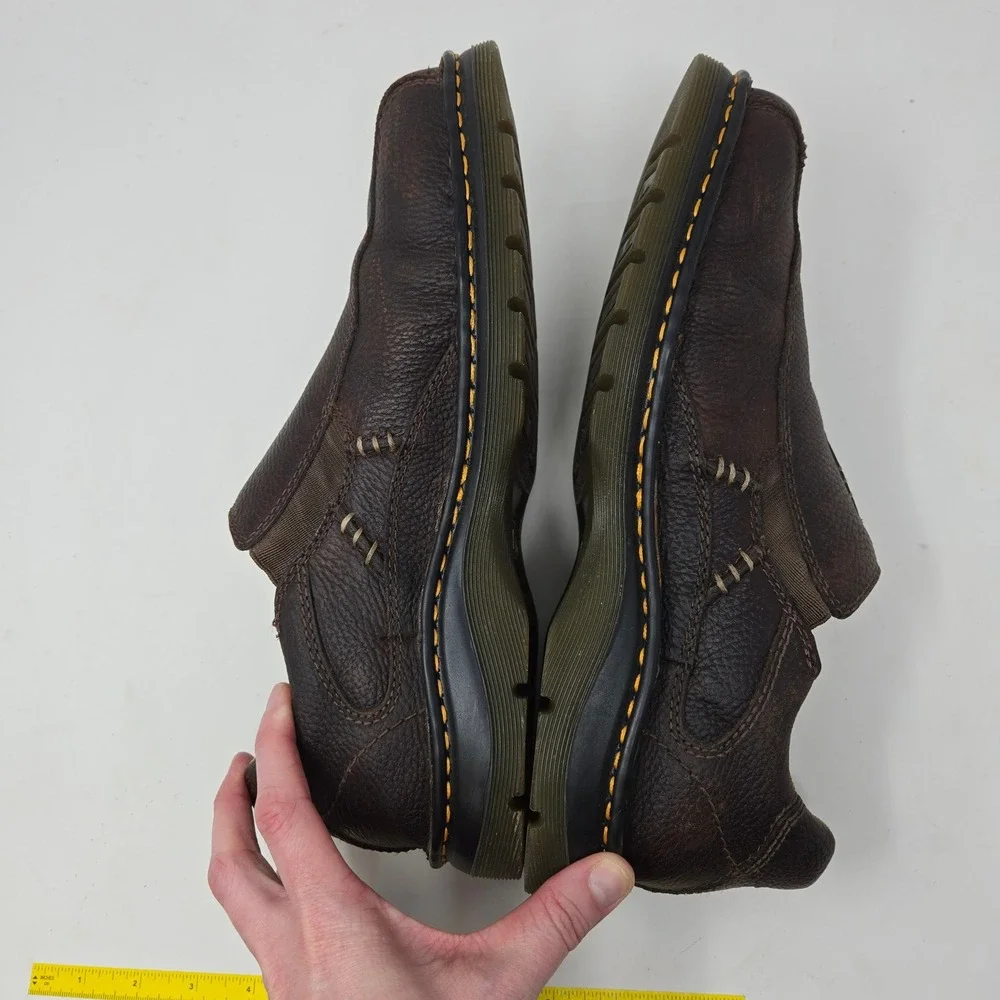 Dr. Martens Mawgan Slip On Loafers Dark Brown Leather Mens 11 AirWair Bouncing